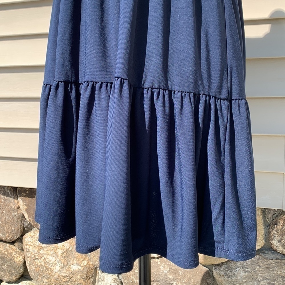 Nik AND NASH Short Sleeve Ruffled Babydoll Dress - Navy - Picture 13 of 15